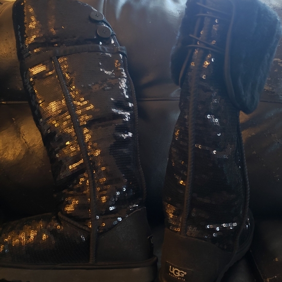 UGG Bailey button sequins over the knee Australian boots - Picture 3 of 5